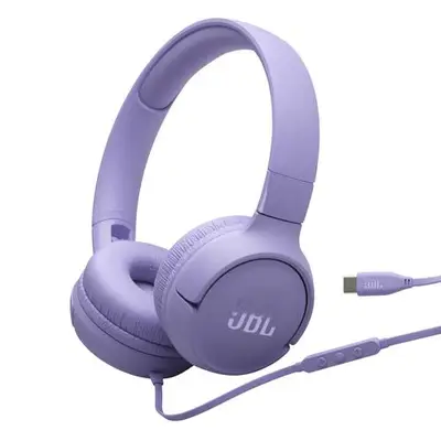 Casti On-ear, JBL Tune 520C, Microfon, USB-C, Mov