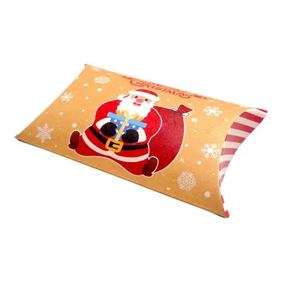 Cutii Crăciun kraft în formă de pernă - model 5 Cadourile Moșului (set 50 buc) 12x7.2x2.5cm …