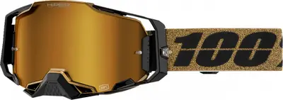 Ochelari cross atv 100% Armega HPR Glory, lentila oglinda, culoare rama negru auriu