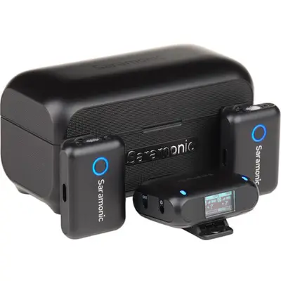 SARAMONIC Microfon Saramonic Kit microfon wireless Blink500B2+ 2TX+RX2.4 GHz display OLED carcasa…