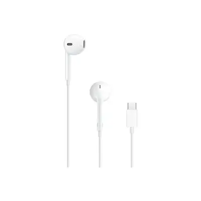 Casti Stereo In-Ear Apple EarPods MYQY3ZM/A, USB Type-C, Control pe fir, Microfon (Alb)