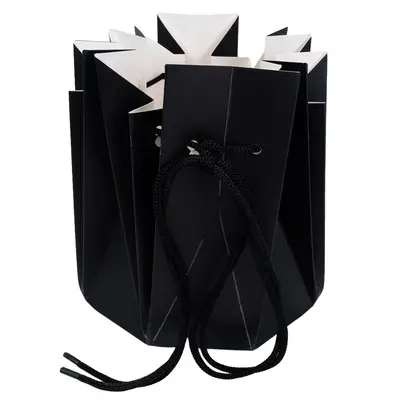 Pungi pliabile impermeabile pentru buchete de flori (set 10 buc) - Negru