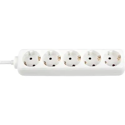Prelungitor Bachmann SELLY 5xCEE7/3 PC, fara intrerupator, lungime cablu 3m, H05VV-F 3G1, alb…