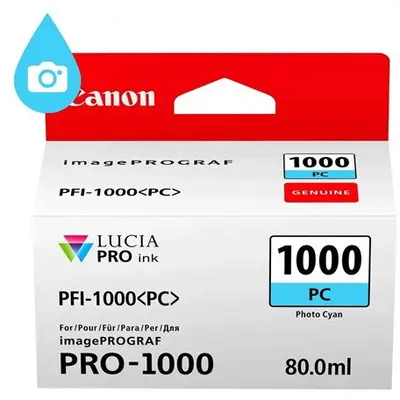 Canon PFI-1000PC Cartus cerneala cyan photo ORIGINAL PFI1000PC