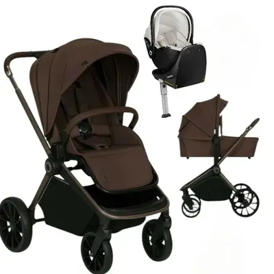 Carucior 4 in 1, Lionelo, Mika Plus, Cu scoica auto Moxie Bej cu baza rotativa 360, Reversibil, Cu…