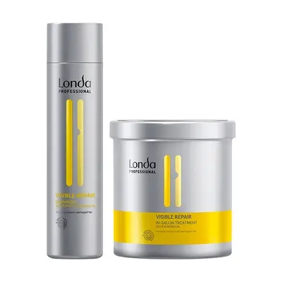 Set reparator Londa Professional Visible Repair cu 250 ml Sampon + 750 ml Tratament cu Pantenol…