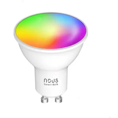 Nous Bec LED RGBW inteligent Nous P8, Wi-Fi, GU10, 4.5W, 350 lm, lumina alba si colorata, control…