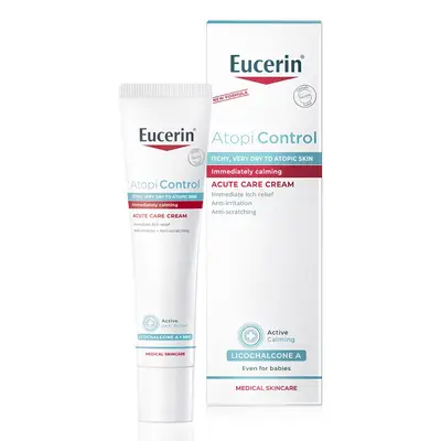 Crema pentru ingrijirea pielii in fazele acute, AtopiControl Eucerin, 40 ml