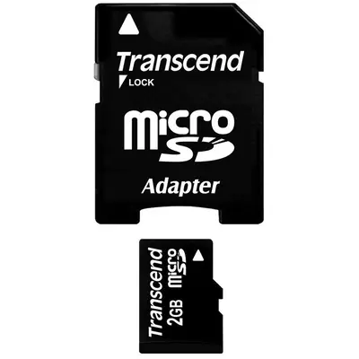 Transcend Card Transcend microSD 2GB cu adaptor SD