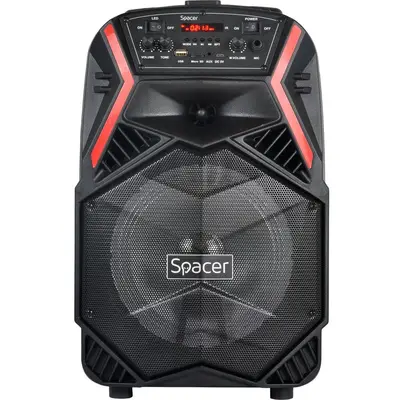 spacer Boxa Portabila Spacer Cougar, 35W, Bluetooth, USB, microSD, Radio, Negru
