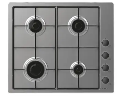 Plita incorporabila CANDY CHW6LBX/4U2, Gaz, 4 arzatoare, 7200 W (Argintiu)