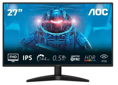 Monitor Gaming IPS LED AOC 27inch 27B36X, Full HD (1920 x 1080), HDMI, DisplayPort, 144 Hz, 4 ms…