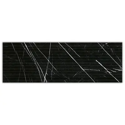 Faianta decorativa Agatha Black rectificata 40x120 lucioasa