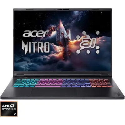 Acer Laptop Gaming Acer Nitro 18 AI AN18-61-R50K, Procesor AMD Ryzen™AI 7 350, Display 18 WUXGA…