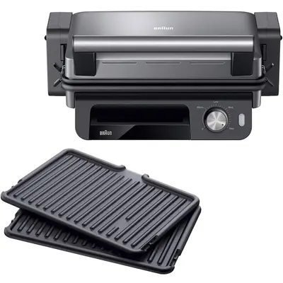 BRAUN Gratar electric multifunctional Braun MultiGrill CG5033, 0X17900014, Putere 2000 W, 3 moduri…