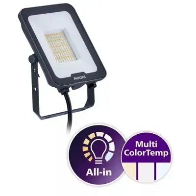 Proiector Ledinaire All-in, 50 W, 5500 lm, 6000 lm, 3000 K, 4000 K, 6500 K, CRI80, Simetric, IP65